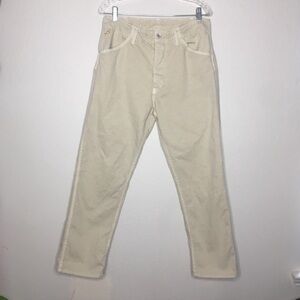 Birdwell Beach Britches Pants Mens Size 32 Tan Khaki Twill Button Fly Drawstring